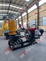 Presse à granulés de bois à moteur diesel, conception anti-colmatage, rouleaux à double extrusion, pompe à roulement pour granulés de combustible à haute efficacité