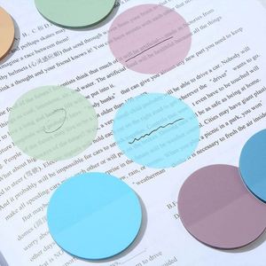 Hengxin Hot Products 50 Sheets PET Round <b>Sticky</b> <b>Notes</b> Wholesale Transparent Color <b>Sticky</b> <b>Note</b> Pads - Product Image 1