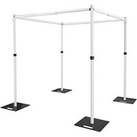 Kit télescopique carré K38 10x10 pieds, support de fond de scène réglable large et carré, support de fond de scène robuste, arche de mariage