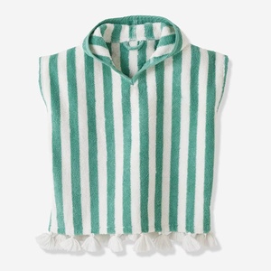 Asciugamano Poncho con Cappuccio per <span class=keywords><strong>Bambini</strong></span>, 100% Cotone a Righe, Asciugatura Rapida, Ultra Assorbente, Morbido, per Nuoto, Spiaggia e Surf - Product Image 1