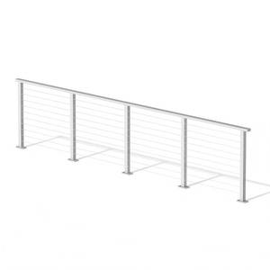 Garde-corps en aluminium <span class=keywords><strong>Oceanview</strong></span>, pare-vent en aluminium avec embouts en métal noir pour terrasses côtières - Product Image 3
