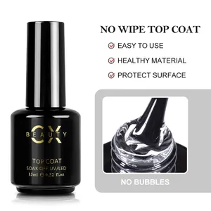 OEM/ODM No Wipe Top Coat 15ml UV Gel Nail Polish High Quality