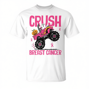 Camiseta infantil Crush Breast Cancer Awareness Monster Truck Halloween - Product Image 2