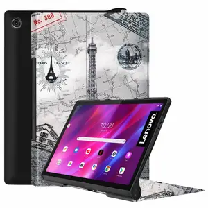 High Quality colour printing tri-fold stand PU Leather Cover Case For Lenovo Yoga Tab 11 YT-J706F J706 11" 2021