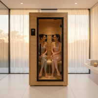 Sauna infrarouge intérieur de haute qualité, cabine de sauna en bois de pruche à spectre complet pour 1 à 2 personnes, détente à domicile, bien-être, spa
