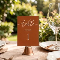 Carte de numéro de table de mariage personnalisée en terre cuite gaufrée, impression sur mesure pour fournitures de table de banquet de mariage