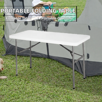 Table pliante longue en plastique robuste de 1,2 m, idéale pour les fêtes, banquets et événements – Vente chaude directe usine