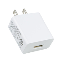 Vente en gros certifié CE FCC Chargeur de téléphone portable Chargeur USB 5V 1A Prise EU US Adaptateur 5W Chargeur USB pour iPhone Samsung