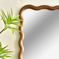 Miroir mural rectangulaire décoratif en bois fait main moderne INNOVA pour salon