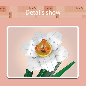 MOULD <span class=keywords><strong>KING</strong></span>-Ensemble de jouets pour filles, briques décoratives de fleurs créatives, <span class=keywords><strong>jouet</strong></span> de jardin, Narcisse, DIY, 24008 - Product Image 3