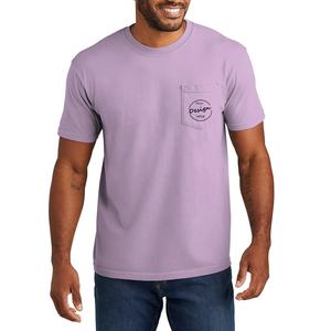 Camiseta de Hombre de Algodón de 180 g/m² con Bolsillo en el Pecho, Diseño de Logotipo Personalizado de Fábrica Profesional de Alta Calidad al por Mayor - Product Image 6