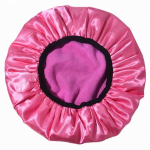 Bonnet de douche imperméable double couche de style européen de haute qualité pour femmes adultes, en PE, écologique, pour le nettoyage des cheveux - Product Image 4