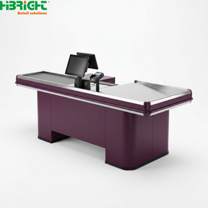 L Shape Supermarket <b>Checkout</b> <b>Counter</b> With Weighing Platform - Product Image 4