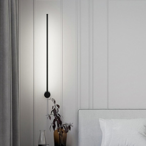 Minimalista tira larga de lámparas de pared moderno nórdicos de fondo Sala pared dormitorio lámpara <span class=keywords><strong>Hotel</strong></span> pasillo luces de pared LED - Product Image 3