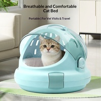 Lit pour chat et chien en PVC à fixer sur la voiture, transporteur portable pour animaux de compagnie, capsule spatiale transparente, vue panoramique, respirant, voyage en plein air, 7 kg