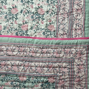 Rajasthani ผ้าห่มผ้าฝ้ายพิมพ์ลายหรูหราขนาดใหญ่ผ้าปูเตียงนุ่มผ้าฝ้ายชุดเดรส - Product Image 1