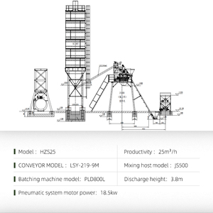 Centrale à béton Corey Manufacture Mini HZS25 25m³/h à vendre - Product Image 2