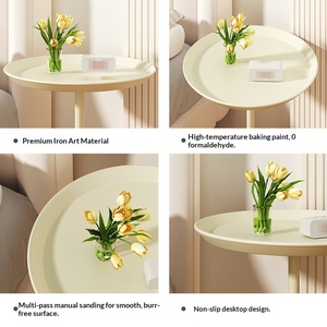 Set di Tavolini da Caffè Moderni e Minimalisti con Piano in Vetro e Struttura in Metallo, Funzionali e con Spazio di Archiviazione. Mobili per Soggiorno. Decorare - Product Image 4