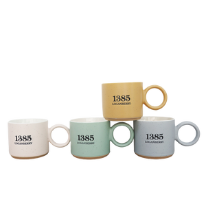Wholesale Custom 16 oz Stackable Ceramic Glaze <strong>Stacking</strong> Gift Coffee <strong>Mug</strong> <strong>Set</strong> of 4 with Metal Rack - Product Image 6