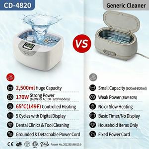 160 watts 2.5 <span class=keywords><strong>litres</strong></span> pièces de pistolet Carb bijoux dentaire <span class=keywords><strong>nettoyeur</strong></span> à ultrasons de qualité industrielle avec chauffage - Product Image 2