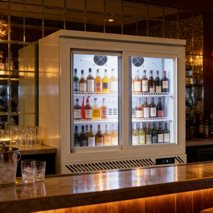 <span class=keywords><strong>Mini</strong></span>-réfrigérateur à température unique avec porte vitrée LED, refroidissement direct, 1 étagère, pour comptoir de bar, vitrine à <span class=keywords><strong>vin</strong></span>, usage en supermarché - Product Image 4