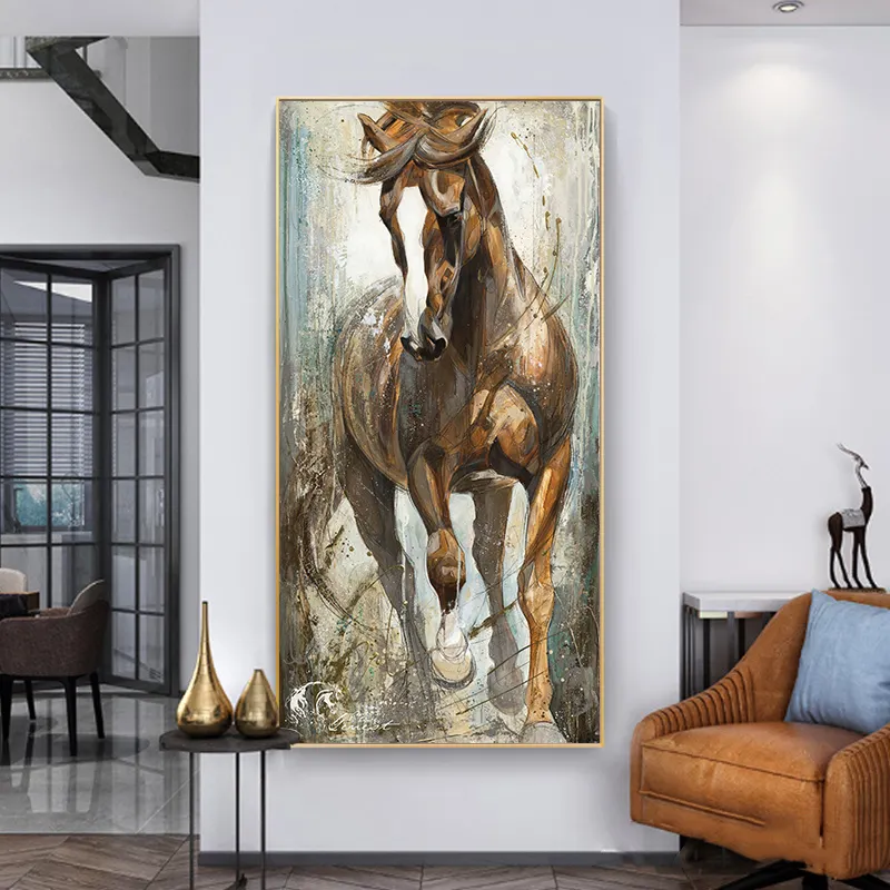 Vintage Horse Wall Decorative Pictures Canvas Prints Posters Animal wall art horse animal picture frame painting