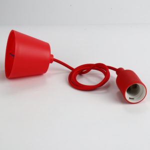 Assemblage <span class=keywords><strong>de</strong></span> cordon suspendu <span class=keywords><strong>de</strong></span> support <span class=keywords><strong>de</strong></span> <span class=keywords><strong>lampe</strong></span> en silicone Offre Spéciale avec <span class=keywords><strong>fil</strong></span> <span class=keywords><strong>de</strong></span> tissu et rosace <span class=keywords><strong>de</strong></span> plafond en plastique - Product Image 2