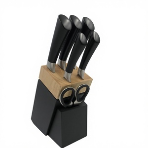 Ensemble de couteaux de cuisine professionnels 7 pièces en acier inoxydable avec bloc en bois et ciseaux – Vente en gros - Product Image 6