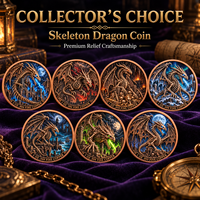 Pièce de monnaie d'imitation en cuivre pur 999 de 1 oz, électroplaquée, série Halloween, Dragon 3D en relief, couleur UV, artisanat métallique