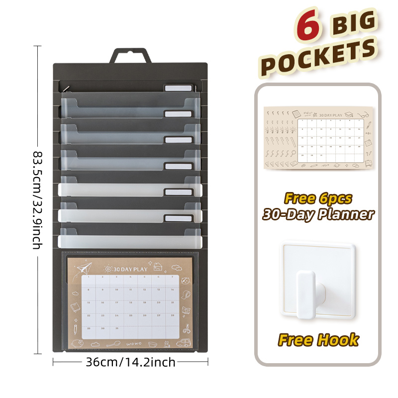 Noir 6 grandes grilles + plan 30 jours