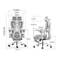 Nouvelle conception de chaise de bureau de luxe pivotante avec double dossier et vérin à gaz, en tissu floqué de haute qualité