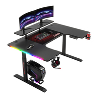 Table de jeu ergonomique convertible en métal, hauteur réglable, inclinaison réglable, surface en fibre de carbone, finition anti-reflet pour une utilisation prolongée