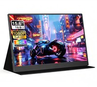 15,6 Zoll IPS Typ-C Tragbarer Monitor 1080P Ultra-Dünner Gaming-Bildschirm für Laptop Mac Handy PS4/ mit Smart Cover