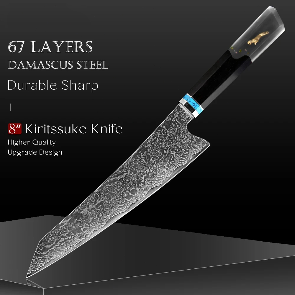 Kiritssuke Knife 67 layers Damascus steel VG10 core