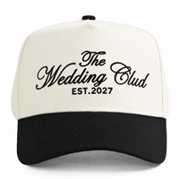 Casquette de baseball personnalisée OEM avec logo brodé 3D, bicolore, 5 panneaux, unisexe, style rétro streetwear, mode, mariage, vente en gros