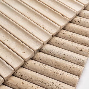 <span class=keywords><strong>Piastrelle</strong></span> a Mosaico in Marmo Travertino 3D con Scanalature Convesse per Rivestimento Cucina e Decorazione Pareti <span class=keywords><strong>Bagno</strong></span> - Product Image 2