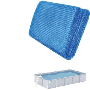 Cubierta biodegradable y ecológica para piscinas enterradas, de doble burbuja, color azul, para prevenir el polvo y conservar el calor. - Product Image 3