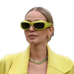 Gafas de Sol Deportivas con Diseño de Ojo de Gato, Protección UV400, Coloridas, Estilo Cyberpunk, para Hombre y Mujer, con Logotipo Personalizado, Moda 2025 - Product Image 1