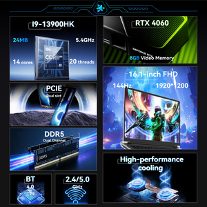 Portátil Nuevo para Uso Empresarial de 16.1 Pulgadas, 14 Núcleos, I9-13900HK, 512 GB SSD, 16 GB RAM, RTX 4060, Pantalla 16:10 144Hz, 16 Pulgadas, Win 11 Pro Ga - Product Image 2