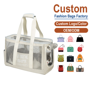 Transportín de malla ligero para mascotas, con logo personalizado de fábrica, bolso de viaje transpirable para mascotas - Product Image 2