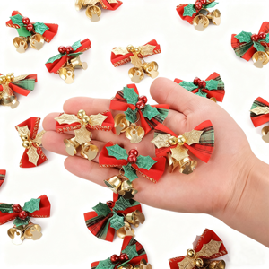 Binchi BC-330 New Mini Bow Polyester <strong>Christmas</strong> <strong>Tree</strong> Ornaments 6x4cm Soft Reusable Durable Waterproof Wholesale DIY Holiday Decor - Product Image 1