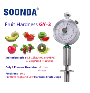 Tester di Durezza Portatile per Frutta <span class=keywords><strong>GY</strong></span>-<span class=keywords><strong>3</strong></span> Penetrometro per Mele Pere Uva Arance - Product Image 5