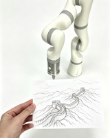 Nouveau bras robotique de dessin multi-dégrés de liberté, robot de création artistique, laboratoire créatif culturel intelligent, 15 kg, 48 V, 0,5 kW de puissance