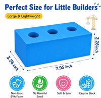 Briques de construction en mousse EVA 50 pièces, blocs empilables souples et légers pour enfants de 3 ans et plus, jeu intérieur/extérieur, apprentissage STEM en classe
