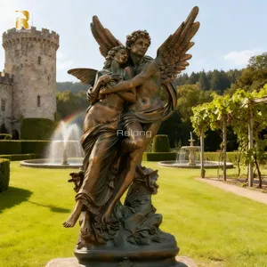 Cuộc sống-kích thước thiết kế cổ điển Đồng CUPID và psyche điêu khắc cho Chateau sân vườn - Product Image 1