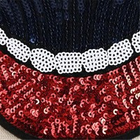 Patch à sequins rouges en forme de lèvres avec inscription 'Love & Peace', Applique à sequins style 'Mouth' rétro rock pour veste, sweat à capuche, sac, streetwear hip-hop et articles vintage