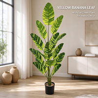 Grande plante artificielle en feuilles de bananier, en pot, pour la décoration intérieure du salon, plante verte artificielle pour la maison