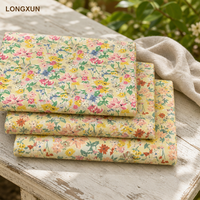 Tissu en taffetas tissé 100% coton imprimé floral, ignifuge, respirant, écologique, poids moyen, pour robes de bébés filles