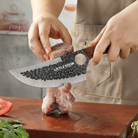 Couteau de chef viking fait à la main, couteau à désosser de boucher de 6 pouces, acier au carbone forgé, acier inoxydable, couteau de cuisine, couteau de camping, couteau à abattre pour la viande