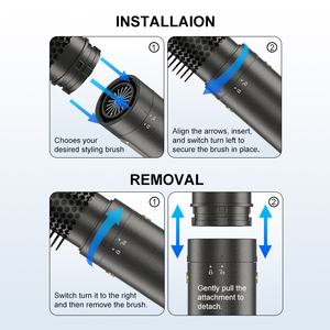 Kang Road, оптовая продажа, профессиональные инструменты для укладки волос, щетка для горячего воздуха, 8 в 1, стайлер, фен, один шаг, щетка для горячего воздуха, сушилка - Product Image 6